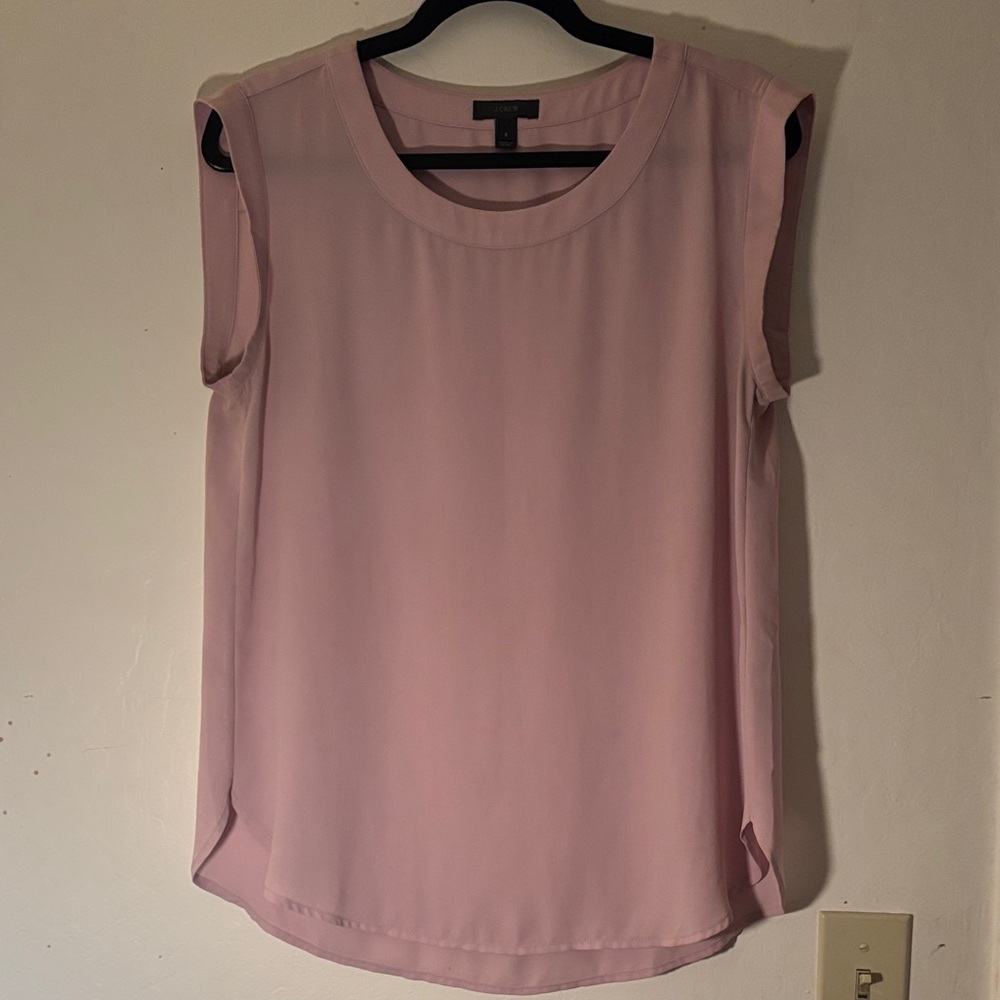 J. Crew Light Pink Sleeveless Blouse